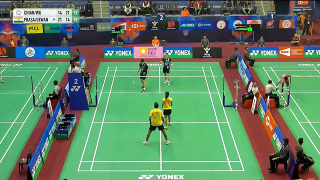 Tangkapan layar pertandingan di turnamen Syed Modi India International yang digelar di Babu Banarasi Das U.P. Badminton Academy, Lucknow, India, pada Selasa (28/11). Foto: YouTube/BWF TV