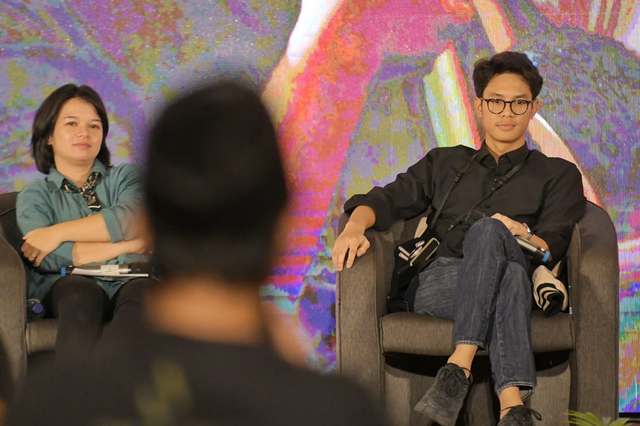 Muhammad Zinedine Alam Ganjar (kanan) dalam acara Z Creative Talk di Balai Sartika, Buah Batu, Bandung, Jawa Barat, Selasa (28/11). Foto: Dok. Istimewa