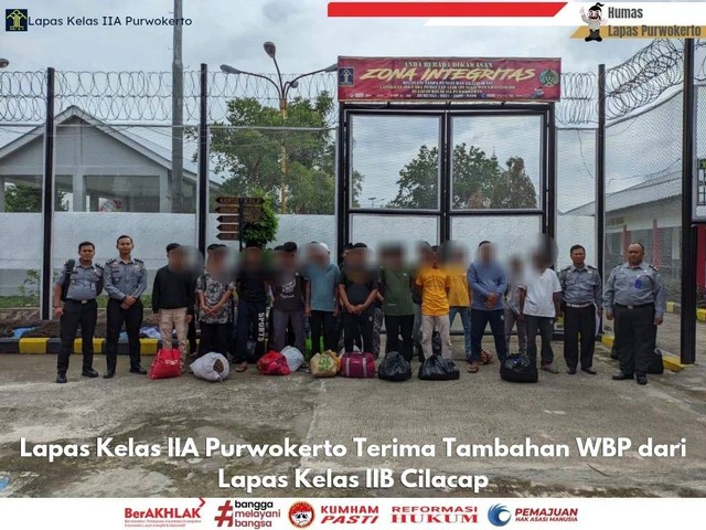 Lapas Kelas IIA Purwokerto Terima Tambahan WBP Dari Lapas Kelas IIB ...