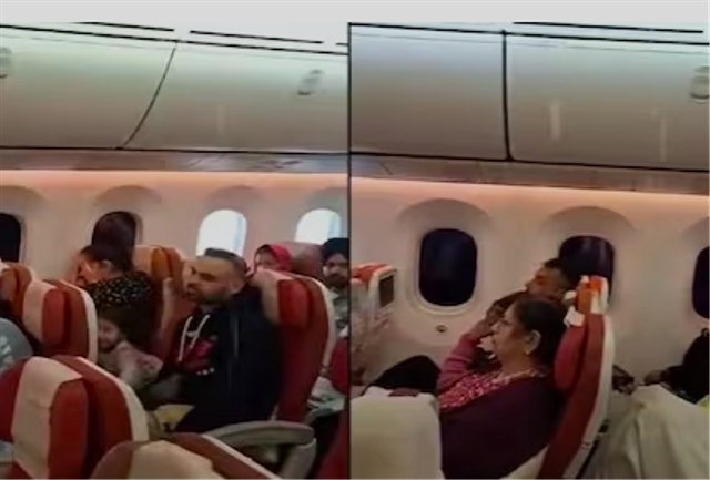 Kebocoran terjadi pada atap kabin pesawat Boeing 787 Dreamliner milik AIr India dalam penerbangan dari London ke Amritsar. Foto: Tangkapan Layar X @baldwhiner