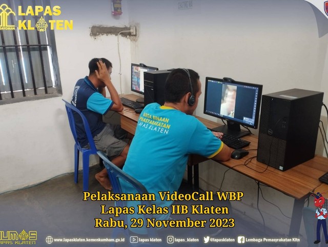 Permudah Komunikasi WBP dengan Keluarga, Lapas Klaten Fasilitasi Video Call