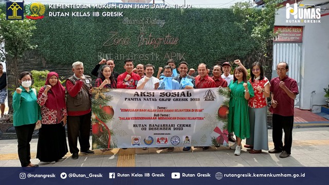 Sambut Natal dengan Kebahagian dengan Aksi Sosial di Rutan Gresik