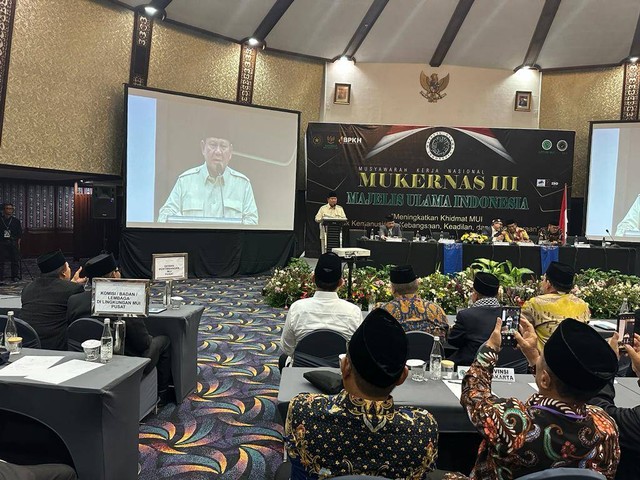 Capres Prabowo Subianto menghadiri Mukernas MUI di Ancol, Jakarta Utara Foto: Dok. Istimewa