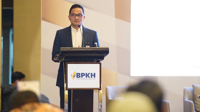 Kepala BPKH Fadlul Imansyah saat seminar integritas dan keamanan keuangan. Foto: BPKH