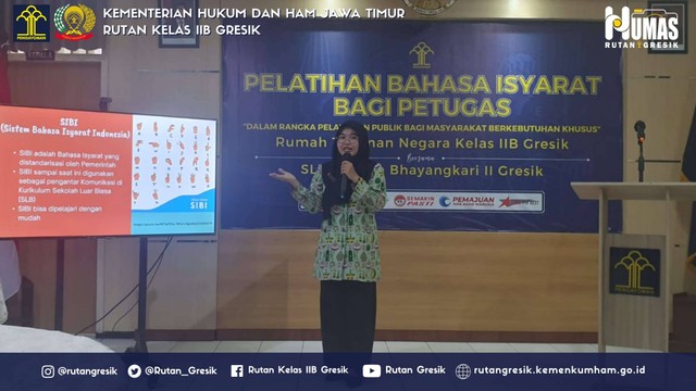 Petugas Rutan Gresik Ikuti Pelatihan Bahasa Isyarat 