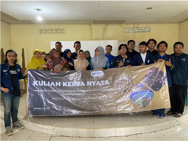 Kegiatan KKN dari kampus ITK di Kampung Banyumas, Balikpapan, Kalimantan Timur (dok. tim KKN ITK)