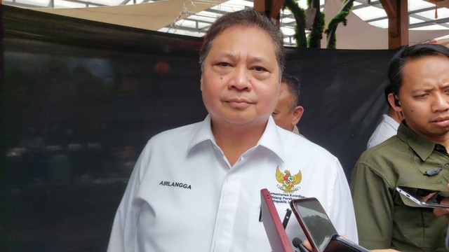 Ketua Dewan Pengarah TKN Prabowo-Gibran, Airlangga Hartarto di Solo Today. Foto: kumparan