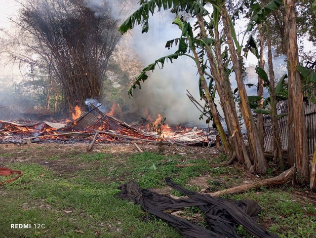 Kebakaran kandang ayam di Tangerang, Selasa (5/12/2023). Dok: Ist.