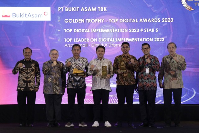 PTBA sabet 3 penghargaan di Top Digital Awards 2023. Foto: PTBA