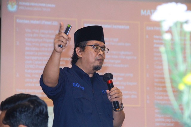 Anggota KPU Jatim Divisi Sosialisasi, Pendidikan Pemilih, dan Partisipasi Masyarakat Gogot Cahyo Baskoro. Foto: Masruroh/Basra