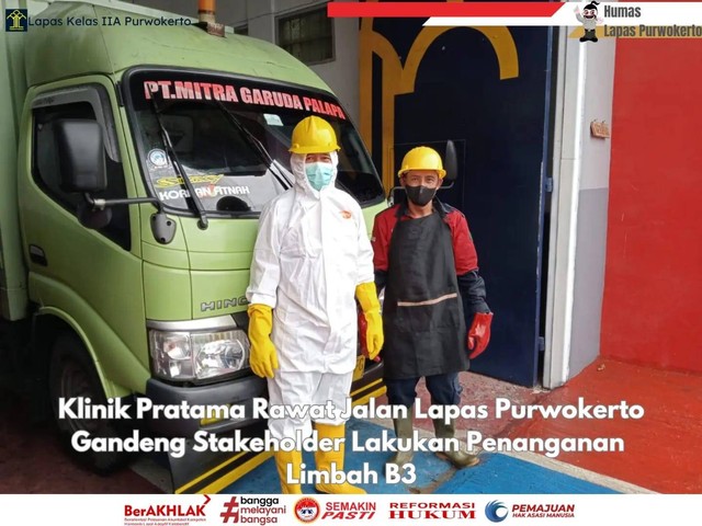 Lapas Purwokerto Gandeng PT Mitra Garuda Palapa Lakukan Penanganan  Limbah B3