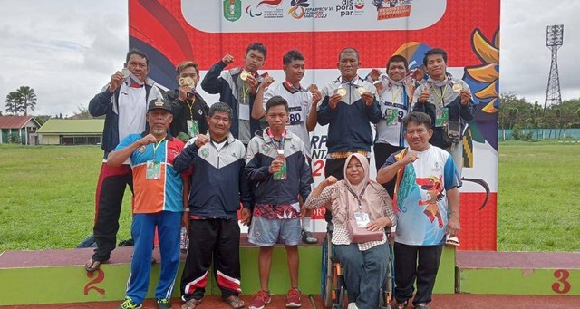 Kontingen Kabupaten Mempawah berhasil membawa pulang 44 medali, 16 di antaranya medali emas di Peparprov Kalbar 2023. Foto: Muhammad Zain/Hi!Pontianak