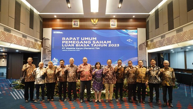 Rapat Umum Pemegang Saham Luar Biasa (RUPSLB) PT Waskita Karya (Persero) Tbk (WSKT), Jumat (8/12/2023). Foto: Dok. Waskita Karya