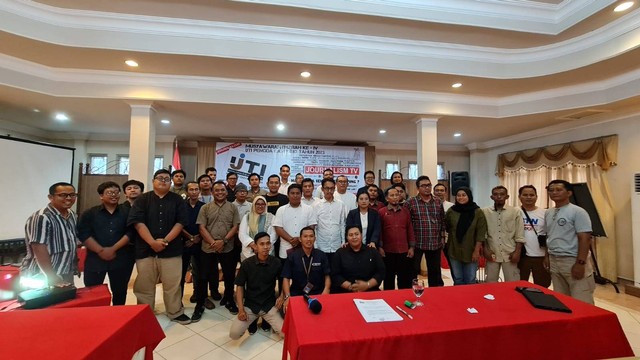 Musyarawah daerah ke-IV IJTI Pengda Lampung Tahun 2023 pemilihan Ketua IJTI periode 2023-2027. | Foto: Ist