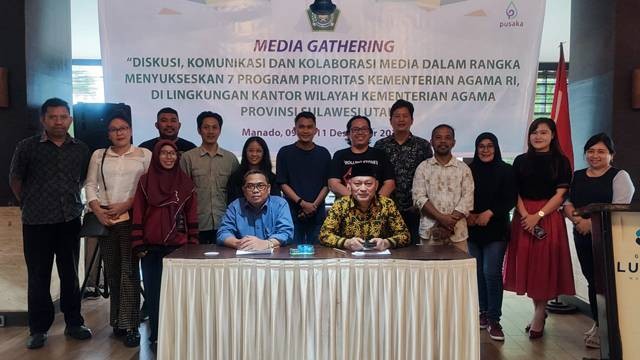 Media Gathering Kanwil Kemenag Sulawesi Utara yang diselenggarakan di Kota Manado.