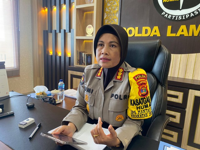 Kabid Humas Polda Lampung, Kombes Pol Umi Fadillah Astutik. | Foto: Sinta Yuliana/Lampung Geh