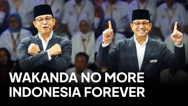 Anies Baswedan sebut "Wakanda no more, Indonesia foever: dalam Debat Capres 2024. Foto: YouTube/Anies Baswedan
