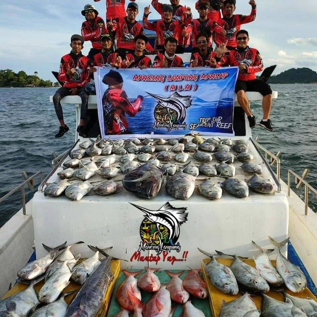 Team Komunitas Mancing Lampung Mantap saat sedang melakukan kegiatan Trip SMR pada Oktober 2023 lalu. | Foto: Ist