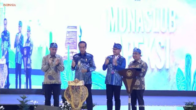 Presiden Jokowi resmikan pembukaan Munas Luar Biasa APEKSI Tahun 2023 di Bogor, Jumat (15/12). Foto: Dok. Biro Pers Setpres