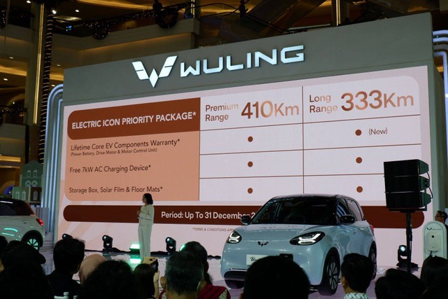 Wuling BinguoEV Long Range 333 km kini dapat penawaran Lifetime Core EV Components Warranty atau garansi seumur hidup. Foto: Aditya Pratama Niagara/kumparan