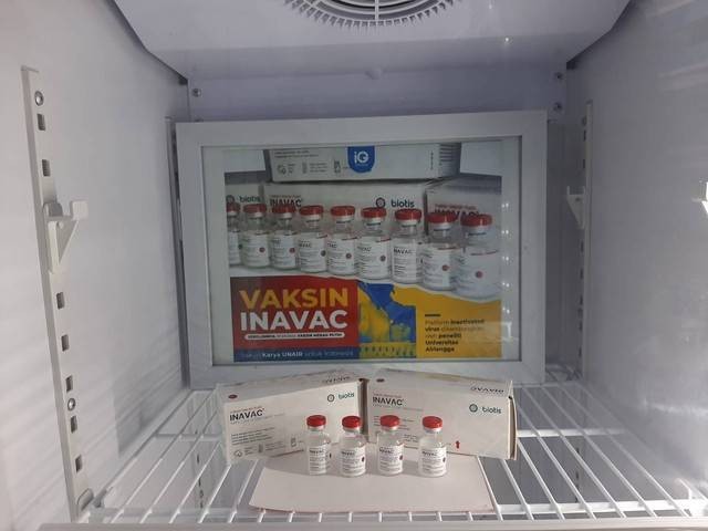Vaksin Merah Putih atau vaksin Inavac buatan Unair. Foto: Amanah Nur Asiah/Basra