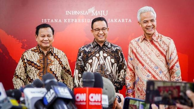 Potret tiga calon presiden 2024 (Sumber : Biro Pers Sekretariat Presiden)