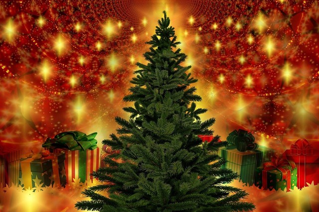 Ilustrasi cara menggambar pohon natal. Sumber: pixabay
