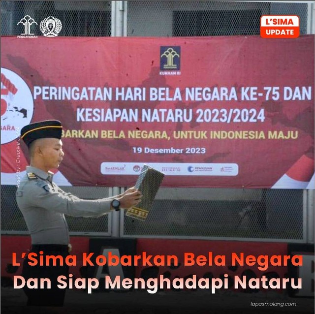 Upacara Bela Negara Lapas kelas I Malang (dok Humas Lapas Kelas I Malang)