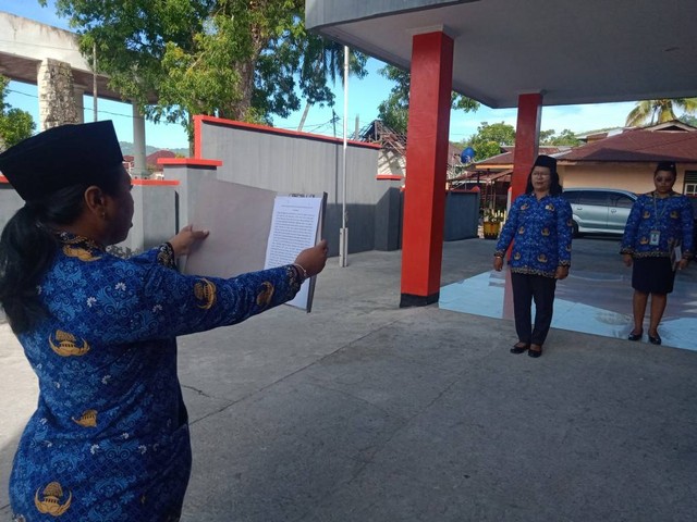 Peringati Hari Ibu Ke Lapas Saparua Gelar Upacara Bendera