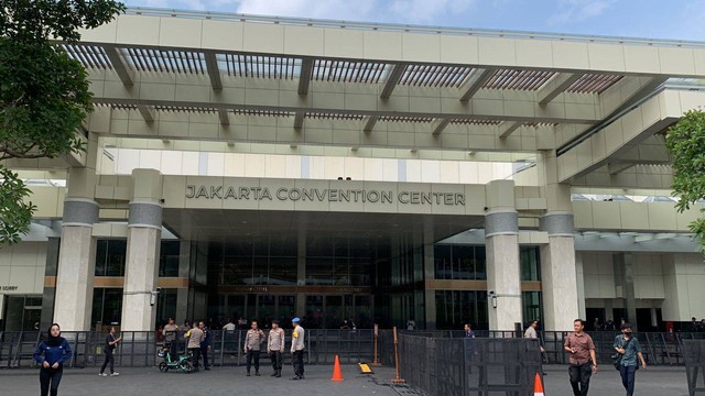 Suasana jelang debat cawapres di JCC Senayan, Jakarta pada Jumat (22/12/2023). Foto: Luthfi Humam/kumparan