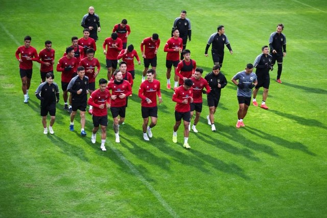 Skuad Timnas Indonesia saat pemusatan latihan di Turki. Foto: Dok. PSSI