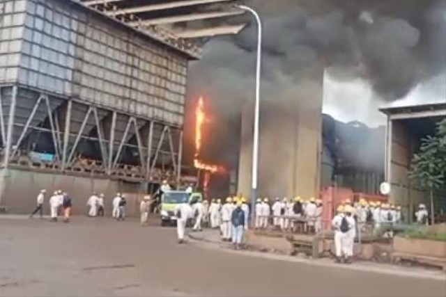 Ledakan tungku smelter milik PT ITSS. Foto: Dok. Istimewa