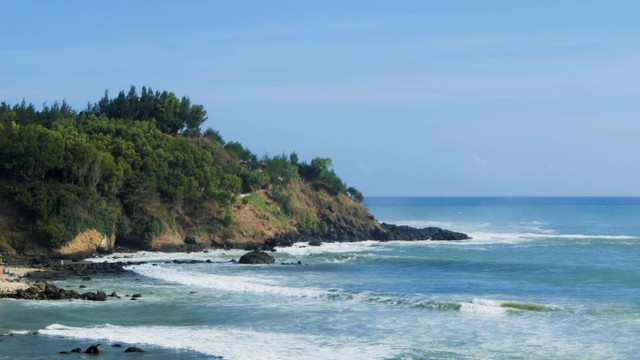 Ilustrasi Pantai Pandan Kuning, Unsplash/Utsman Media.