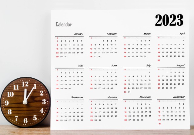 Ilustrasi Kalender 2023. Foto: PENpics Studio/Shutterstock