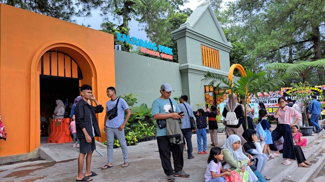 Suasana kawasan wisata Kaliurang Park saat libur nataru. Foto: M Wulan/Tugu Jogja