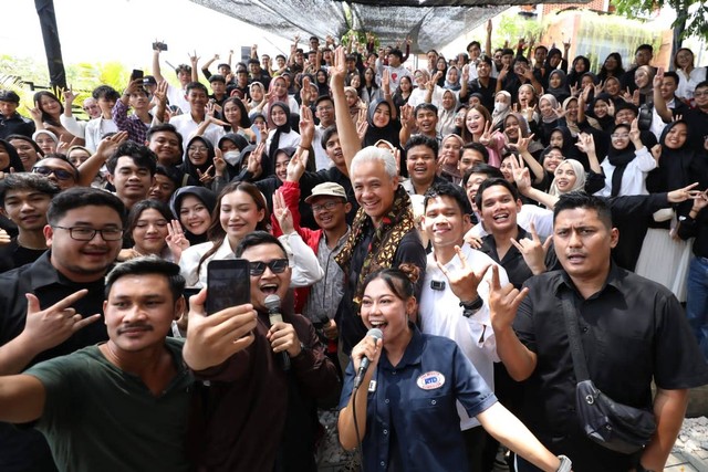 Capres nomor urut 03 Ganjar Pranowo beri wejangan di Boyolali. Foto: Dok. Istimewa