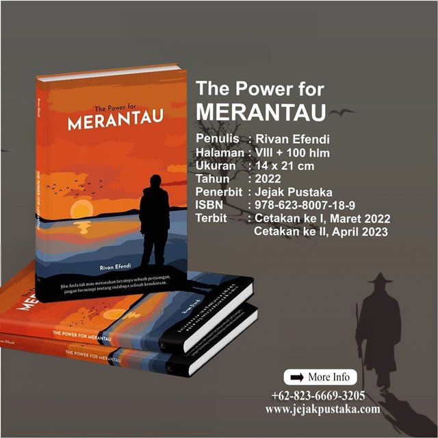 Poster buku The Power for Merantau karya Rivan Efendi. | (Gambar: Dock. Istimewa)