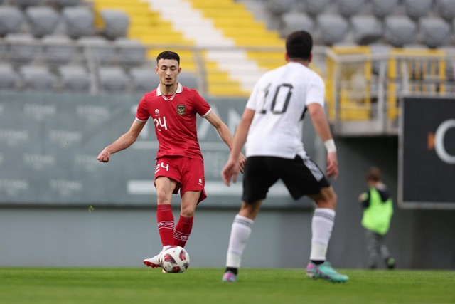 Ivar Jenner saat Pertandingan antara Indonesia vs Libya di Turki, Selasa (2/1/2024). Foto: PSSI