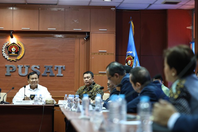 Capres 02 Prabowo Subianto hadir sebagai pembicara dalam Dialog Pers dengan Capres yang diselenggarakan Persatuan Wartawan Indonesia (PWI), Kamis (4/1/2024). Foto: Dok. Istimewa