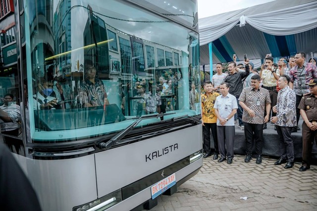 Bus Listrik Kalista milik Pemko Medan. Foto: Dok. Istimewa