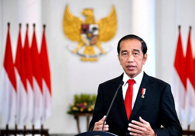 Jokowi saat berpidato di Istana Negara. Sumber: BPMI Setpres