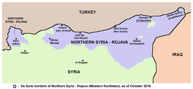 Ilustrasi lokasi Rojava. Foto: Wikipedia/Panonian