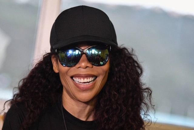 Cedella Marley menghadiri pertandingan persahabatan sepak bola Jamaika vs Panama di Stadion Nasional di Kingston, Jamaika, pada 19 Mei 2019. Foto: ANGELA WEISS / AFP