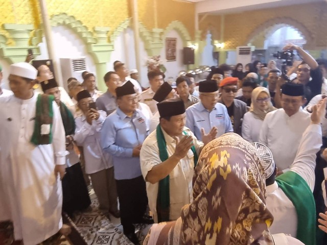 Prabowo saat bertemu ulama di Palembang, Foto : Istimewa