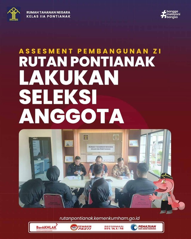 Seleksi Anggota Pembangunan ZI di Rutan Pontianak, sumber: Humas Rutan Pontianak