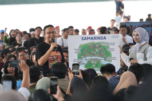 Capres 01 Anies Baswedan menghadiri acara Desak Anies di Samarinda, Kalimantan Timur, Kamis (11/1). Foto: Dok. Istimewa