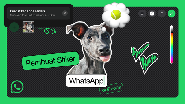 WhatsApp memperkenalkan fitur baru bikin stiker sendiri langsung di aplikasi untuk pengguna iPhone. Foto: WhatsApp