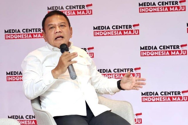 Wakil Menteri Pertahanan (Wamenhan) Letjen TNI Muhammad Herindra di Media Center Indonesia Maju. Foto: Kementerian Pertahanan