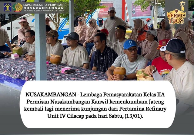 Pertamina RU IV Cilacap Berkunjung ke Lapas Permisan