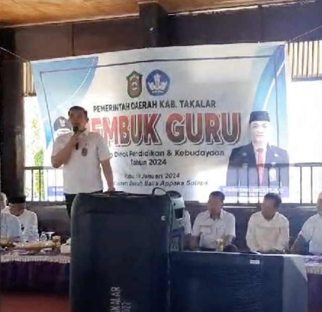 Tangkapan layar Sekda Takalar saat diduga mengkampanyekan paslon 02. Dok: Ist.